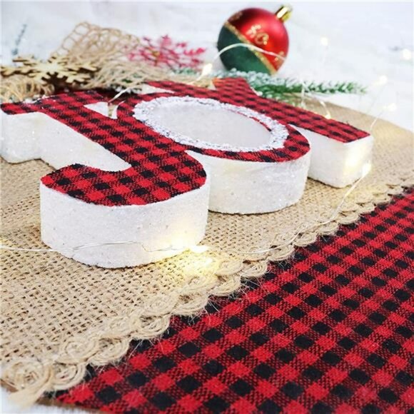 Merry Christmas Sign - Buffalo Plaid Christmas Door Decorations, Christmas Decor - Picture 6 of 7